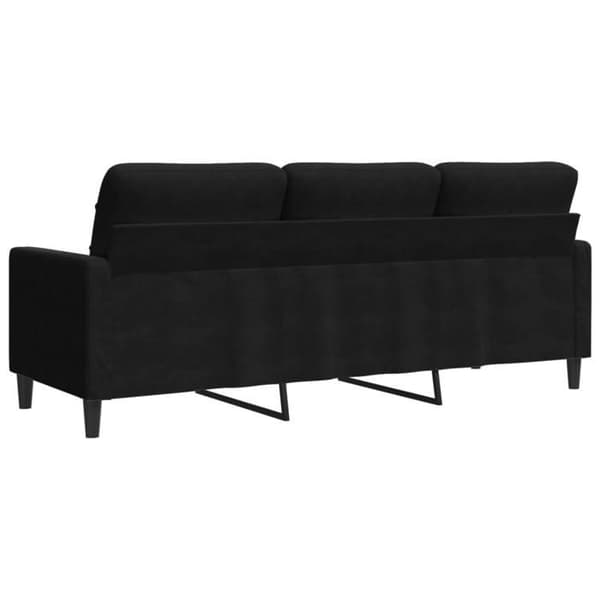 Maison Exclusive - Soffa 3-sits Svart 180 cm Sammet Svart