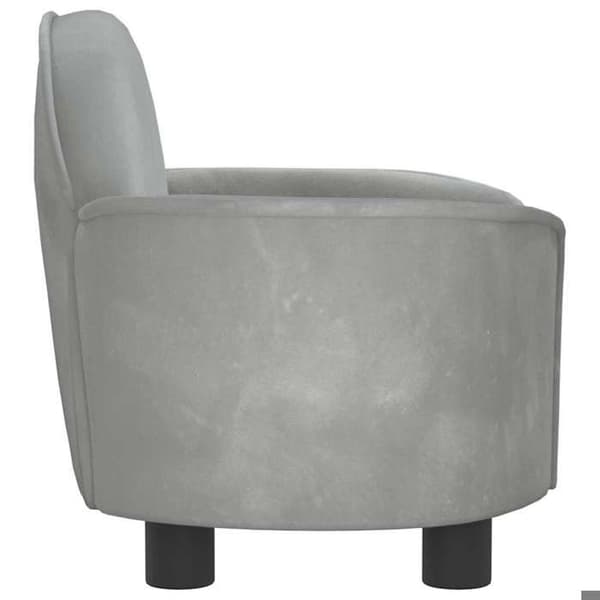 Maison Exclusive - Hundeseng grå 66x40x45 cm velour ljusgrått