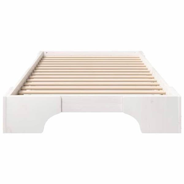 Maison Exclusive - Sängram Vit 90 x 220 cm Massivt trä