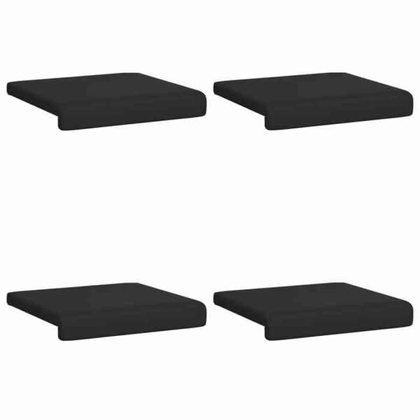 Maison Exclusive - Bænkpude 4 stk. Tekstilvelour Sort Dybde 35 cm