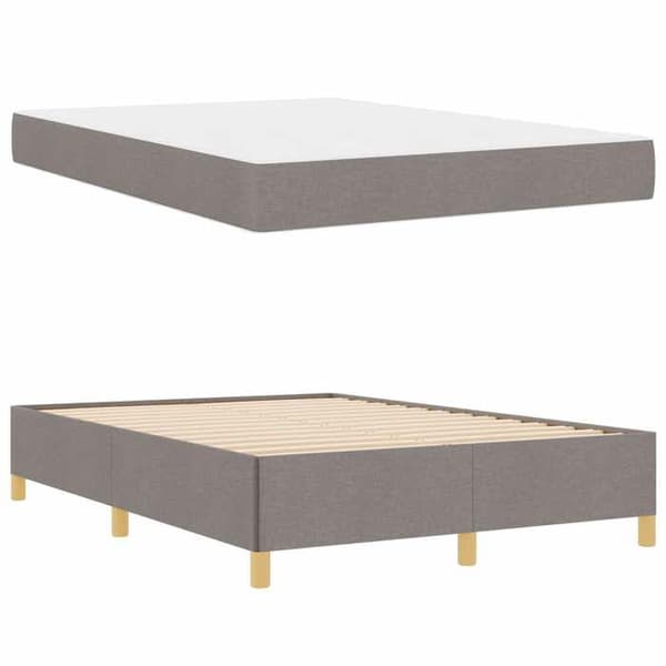Maison Exclusive - Sängram Taupe 140 x 200 cm tyg Mol