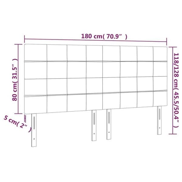 Maison Exclusive - LED-päätyharso Vaaleanharmaa 180x5x118/128 cm Sametti ljusgrått