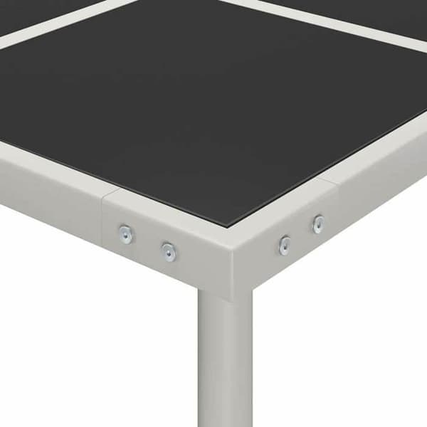 Maison Exclusive - Trädgårds matbord 170x170x74,5cm Glas och stål Ej specificerat