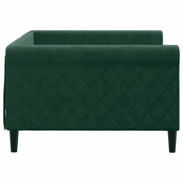 Maison Exclusive - Sängsoffa utan madrass mörkgrön 100x200 cm sammet