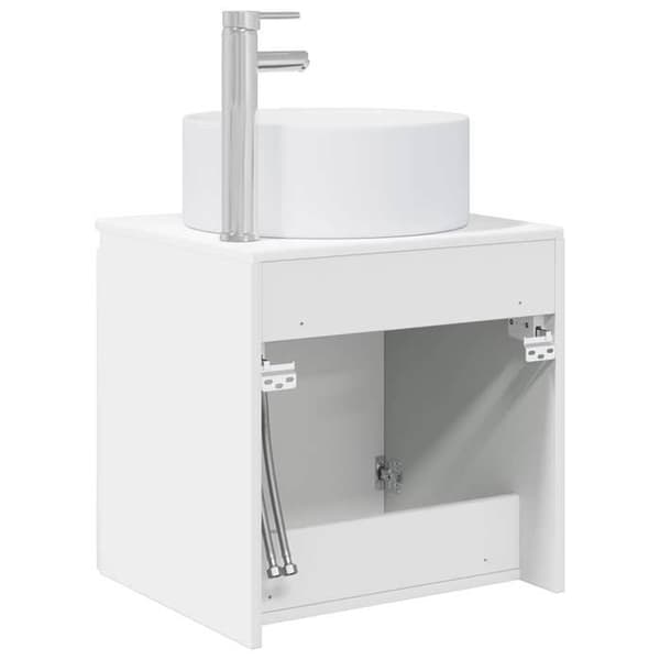 Exklusiv möbel - Väggmonterad tvättställ i blank vit 49,5 x 44,5 x 65,5 cm