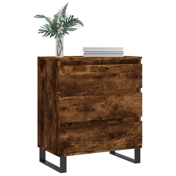 Maison Exclusive - Buffé Ek rökt 60x35x70 cm Ingenjörsträ Rökt ek