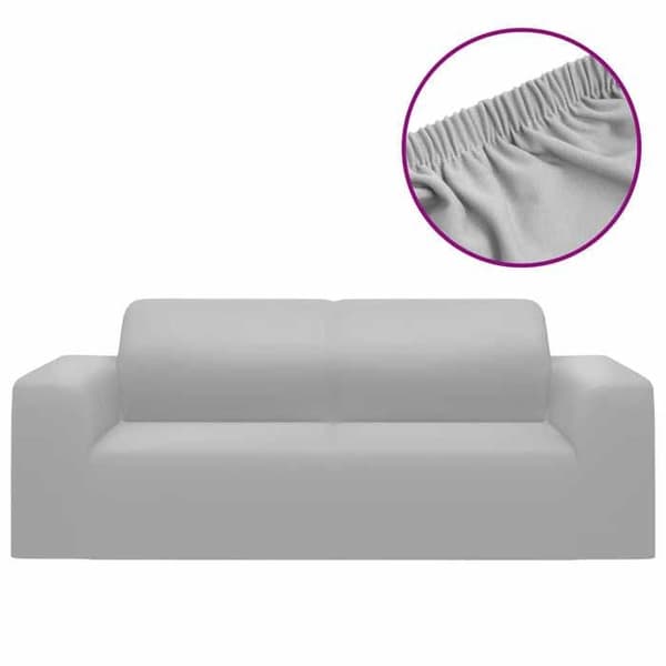 Maison Exclusive - 2-paikkainen sohvan joustava päällinen Harmaa polyesteri Jersey Grå