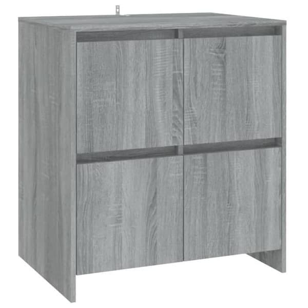 Maison Exclusive - Bufféer 2 st Sonoma grå 70x41x75 cm Ingenjörsträ