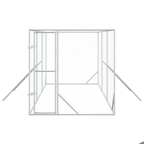 Maison Exclusive - Udendørs hundehus i sølv 2x6x2 m galvaniseret stål Silver