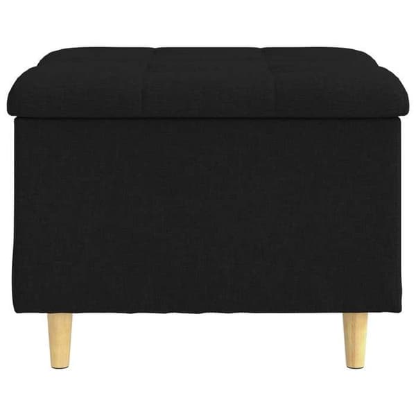 Maison Exclusive - Ottoman med förvaring Svart 60 x 60 x 45 cm tyg