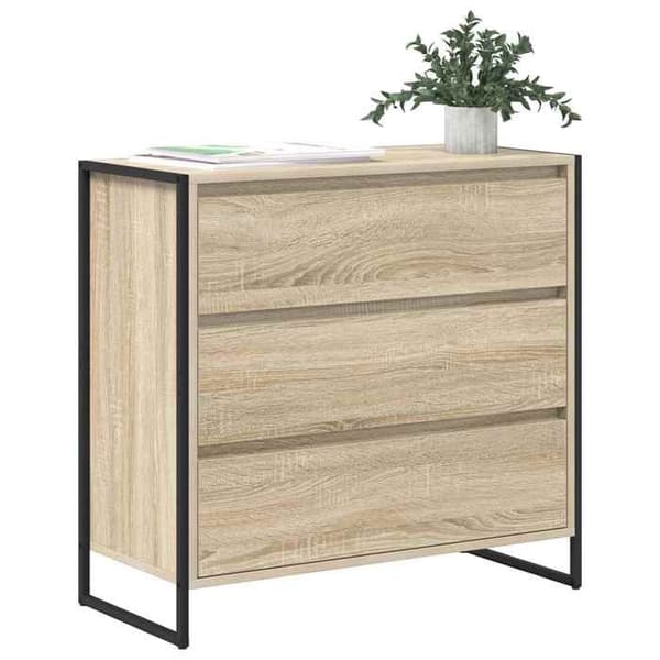 Maison Exclusive - Buffé Ek Sonoma 79 x 36 x 75,5 cm Ingenjörsträ