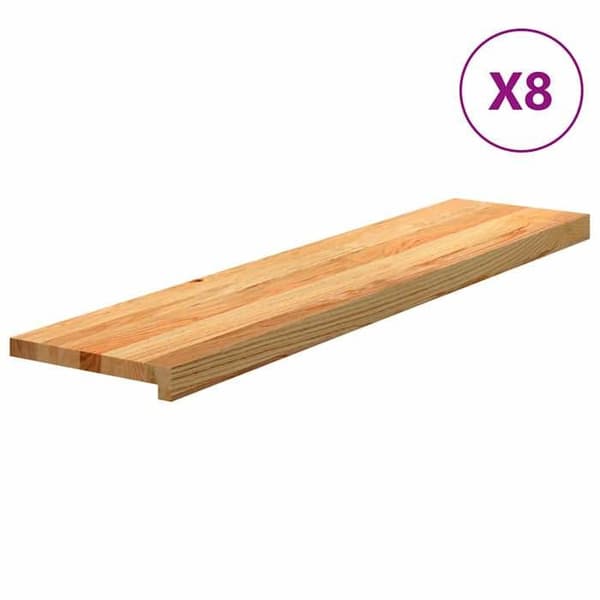 Trappe - EKSKLUSIV HUS - 8 stk - Massiv eg - 110x25x2 cm - Lys brun ljusbrun