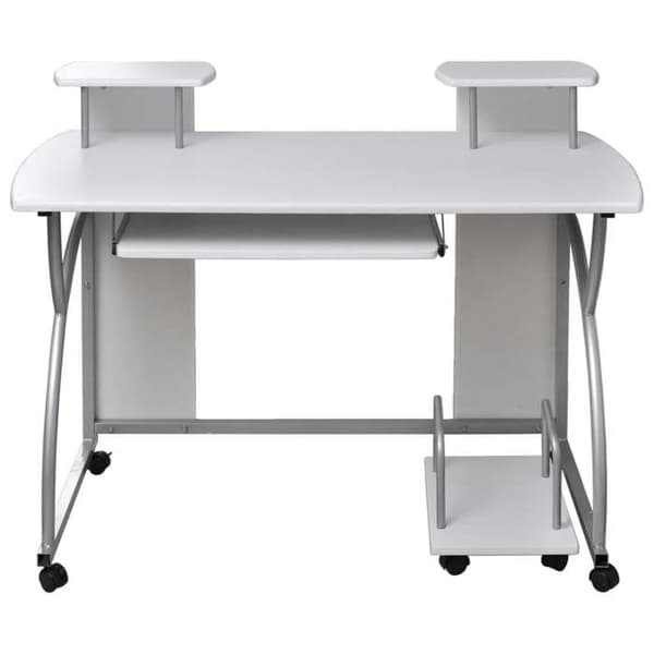 Maison Exclusive - Vit datorbord 110x52x88,5 cm Ingenjörsträ Vit