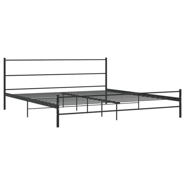 Sengestel - Eksklusivt hjem - Sort metal - 180x200 cm - Solid konstruktion Svart