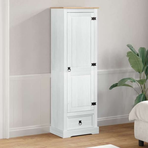 Maison Exclusive - Skåp Vit 55 x 38 x 170 cm Massivt trä