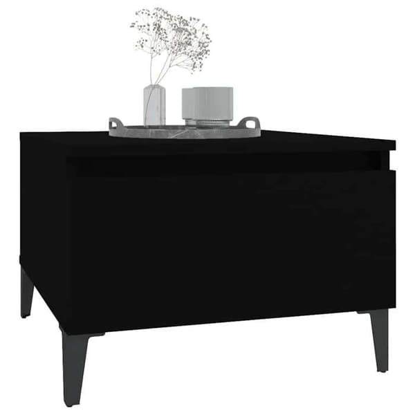Maison Exclusive - 2 stk. sideborde Sort 50x46x35 cm Ingeniørtræ