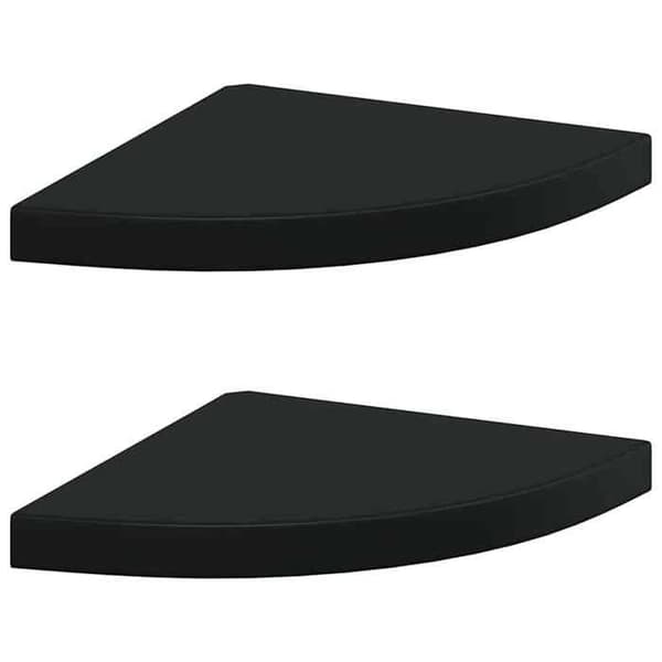 Maison Exclusive - Flydende hjørneskabe 2 stk sort 35x35x3,8 cm MDF
