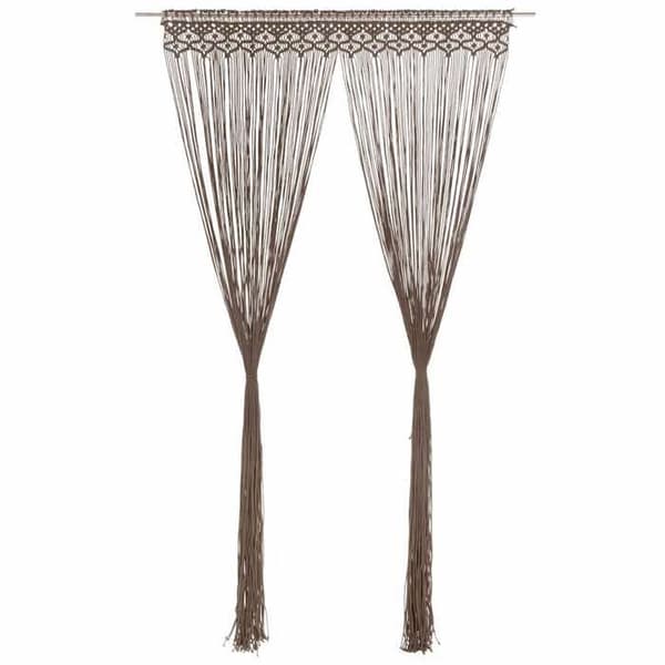 Maison Exclusive - Makrameeverho Taupe 140x240 cm Puuvilla Mol