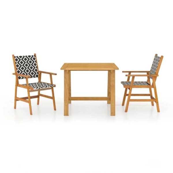Maison Exclusive - Have spisebordssæt 3 stk Solid akacietræ