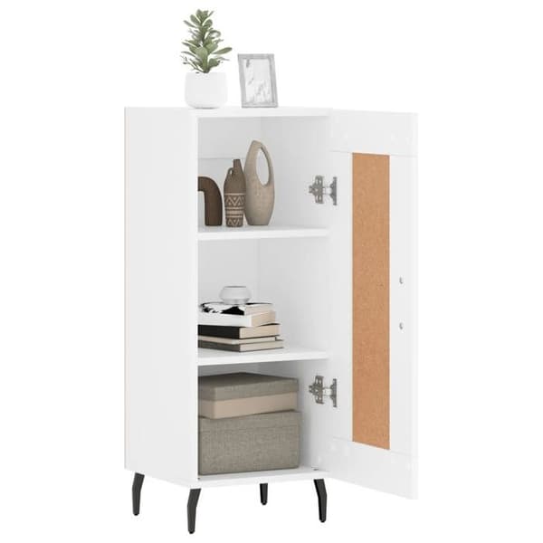 Maison Exclusive - Vit buffé 34,5x34x90 cm ingenjörsträ