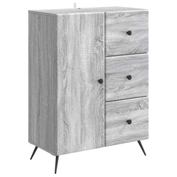 Maison Exclusive - Buffé Sonoma grå 66 x 34,5 x 90 cm Ingenjörsträ Grå