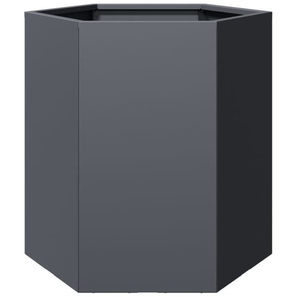 Maison Exclusive - Hexagonformad kruka anthracite 46x40x45 cm i stål