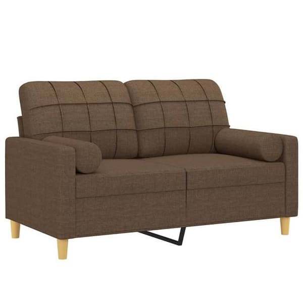 Soffa 2 platser - Maison Exclusive - Brun - Polyester tyg - Robust metallram brun