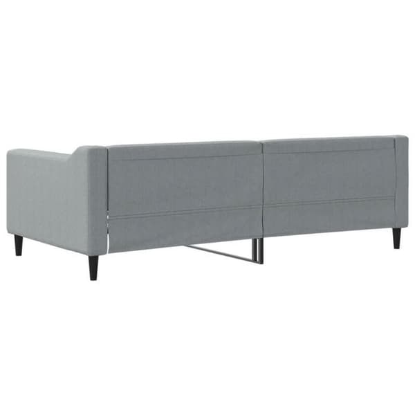 Dagsäng - EXKLUSIVT HUS - 100 x 190 cm - Ljusgrått tyg - 2-i-1 soffa-säng - Sängbotten ingår Ljusgrått