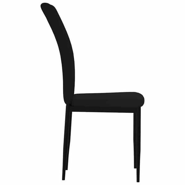 Maison Exclusive - Sæt med 4 spisestuestole i sort fløjl