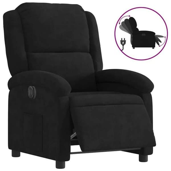 Maison Exclusive - Elektrisk vippe stol i sort velour