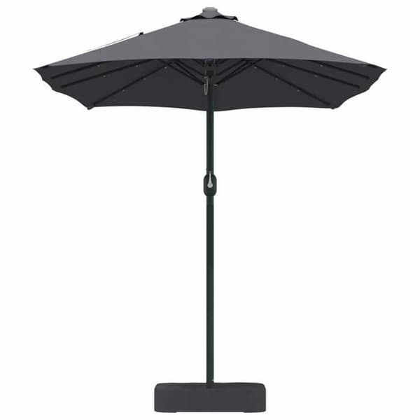 Hav parasol - MAISON EXCLUSIVE - 385 x 209 x 244 cm - Antracit - Polyester - Vippe & solcelle LED antracit