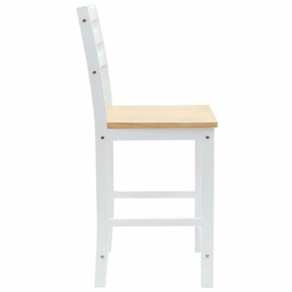 Spisestol - EKSKLUSIV HUS - Sæt af 2 - Massivt gummitræ - Moderne - Ergonomisk komfort Vit