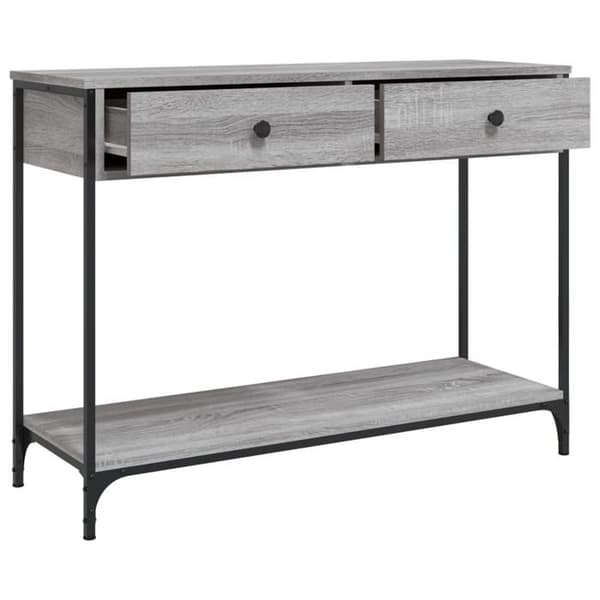 Maison Exclusive - Consolebord sonoma grå 100x34,5x75 cm ingeniørtræ