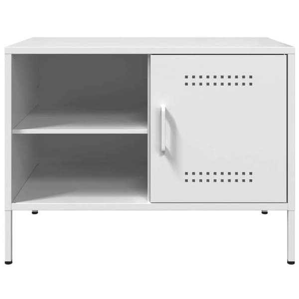 Maison Exclusive - TV-möbel vit 68x39x50,5 cm stål Vit