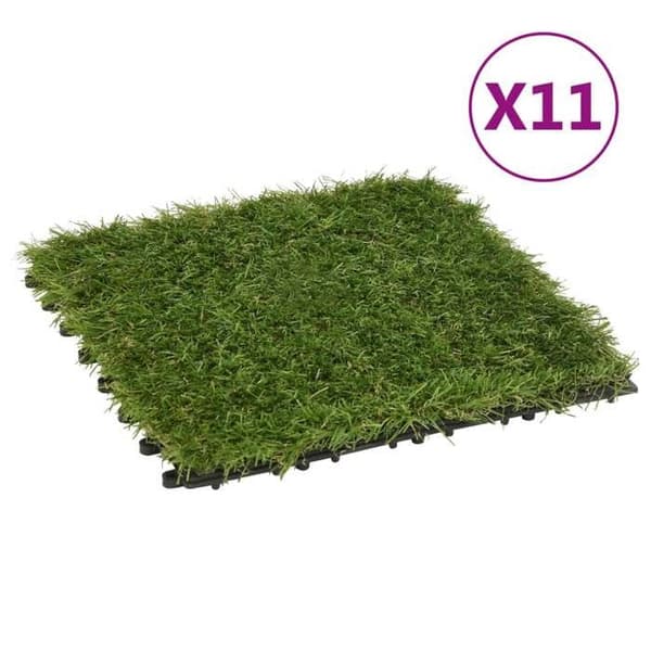 Konstgräsmatta - Exklusivt Hem - 11 bitar - 30x30 cm - Grön