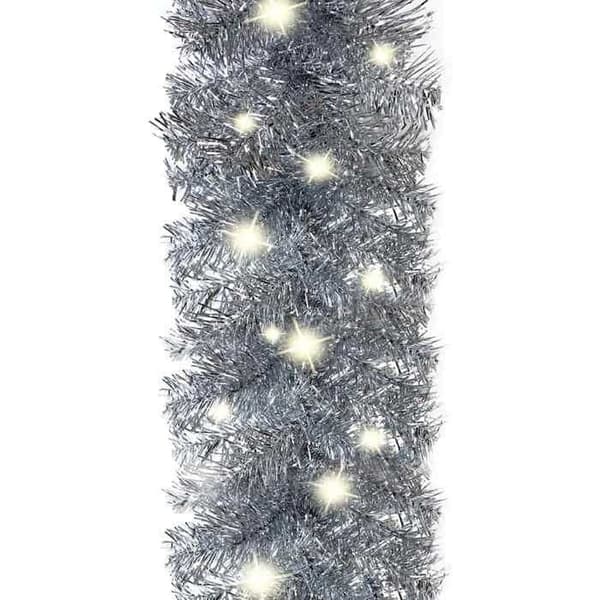 Maison Exclusive - Joulukoriste LED-valoilla 20 m Hopea Silver