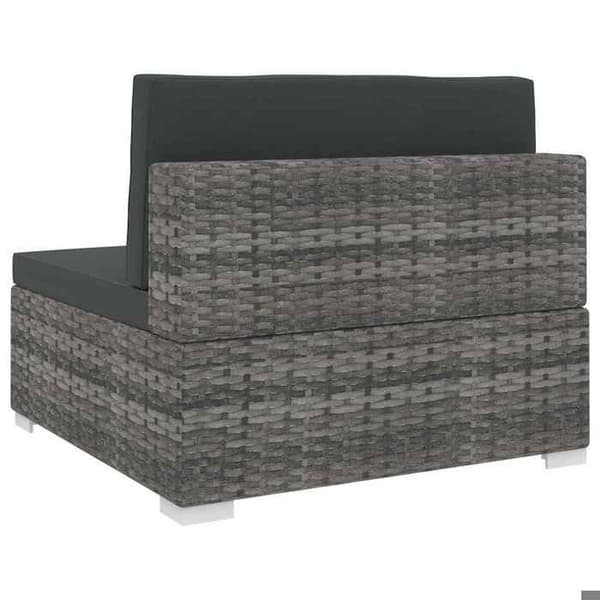 Maison Exclusive - Central sektion sofa 1 stk og puder i fletværk Grå Grå
