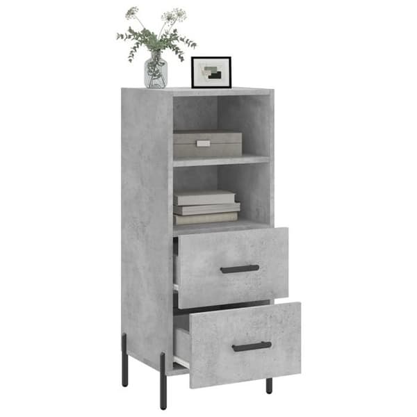 Maison Exclusive - Buffé Grå betong 34,5x34x90 cm Ingenjörsträ