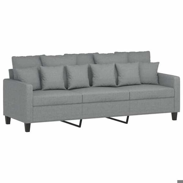 Maison Exclusive - Vaaleanharmaa 3-paikkainen sohva 180 cm Kangas