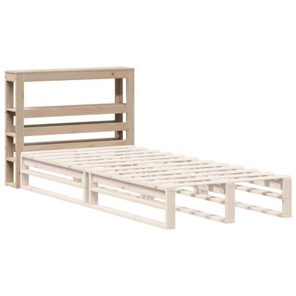 Maison Exclusive - Päätylevy hyllyillä 90 cm massiivipuusta