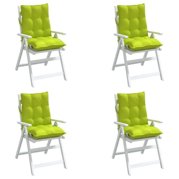 Maison Exclusive - Stolar med låg ryggstöd, 4-pack, klargrön