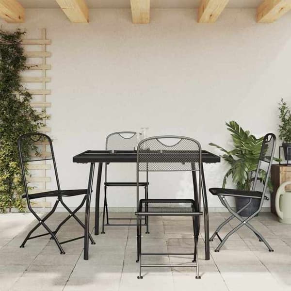 Maison Exclusive - Trädgårdsset 5 delar antracit metall nät