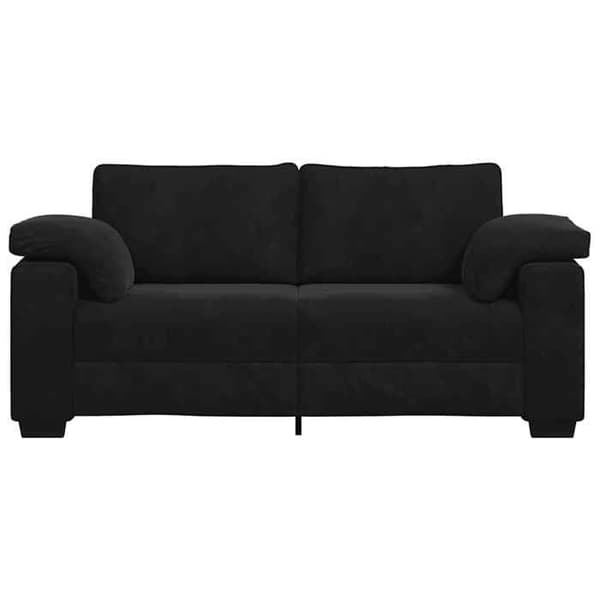 Maison Exclusive - Musta kaksipaikkainen sohva 180x77x82 cm samettia