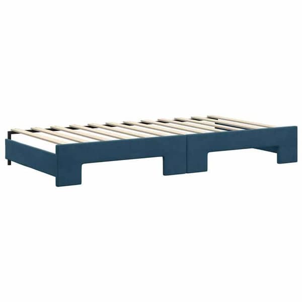 Maison Exclusive - Dagbädd med utdragbar säng och blå madrass 100x200 cm sammet Blå