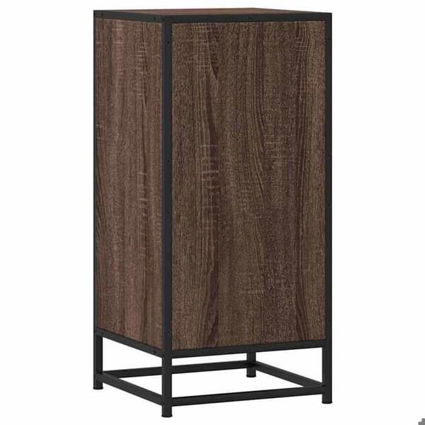 Maison Exclusive - Buffé ek brun 35,5x35x76 cm ingenjörsträ och metall
