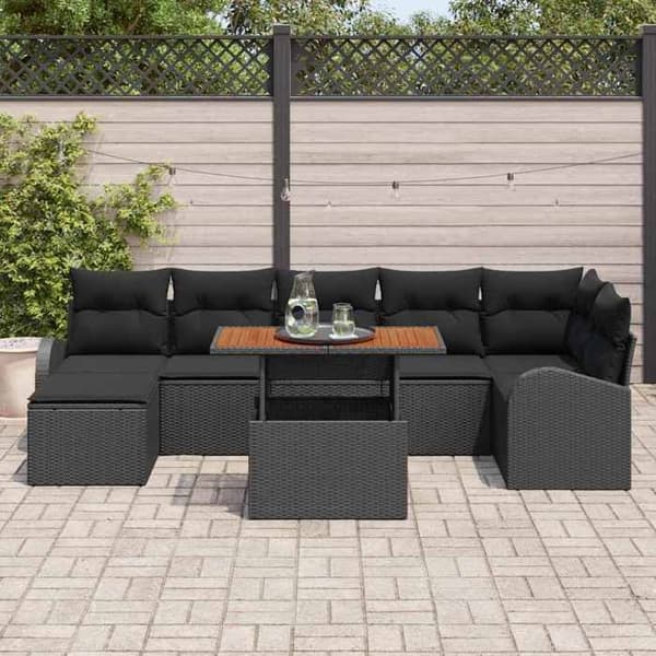 Maison Exclusive - 8 dele have sofa sæt i sort