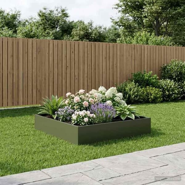 Maison Exclusive - Oliivinvihreä puutarhakori 80 x 80 x 20 cm
