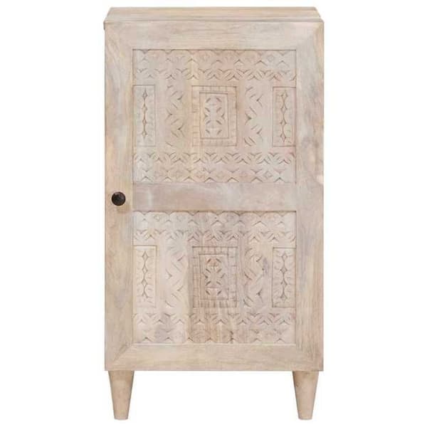 Buffé - EXKLUSIVT HUS - 40 x 33 x 75 cm - Massivt mangoträd - Vit - Nutida Vit