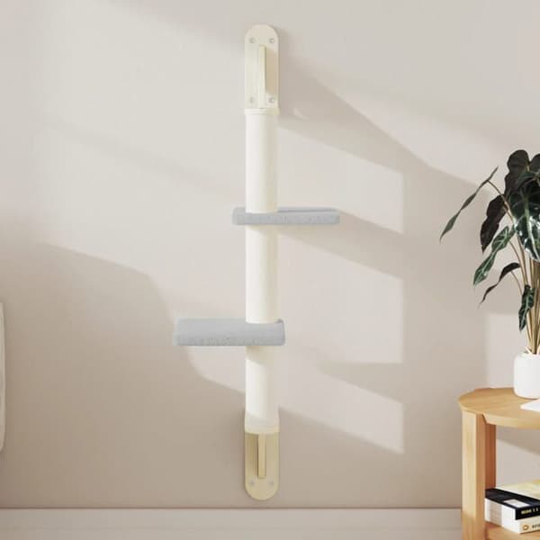Maison Exclusive - Väggmonterad kattträd med klösmatta ljusgrå 108 cm ljusgrått