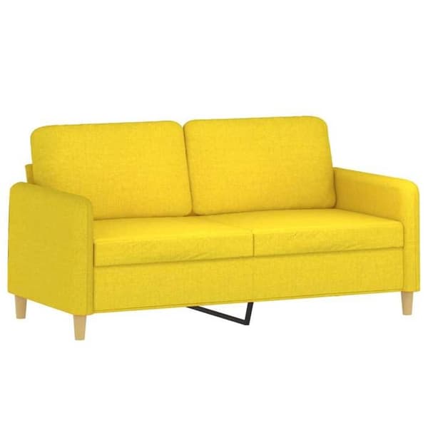 Maison Exclusive - Vaaleankeltainen 2-paikkainen sohva 140 cm Kangas